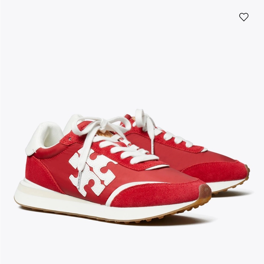 Tory Burch Red and White Sneakers